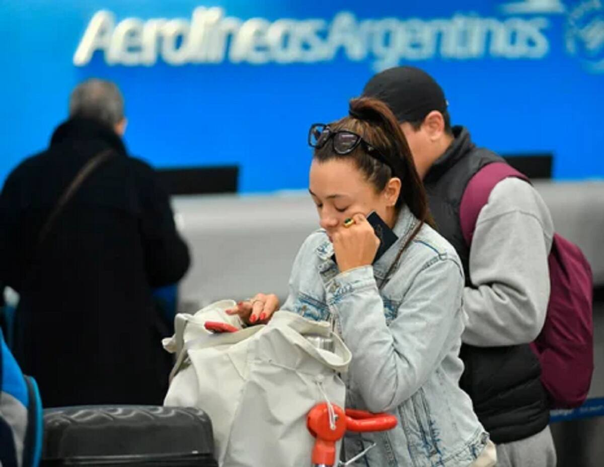 Paro de pilotos; Aerolíneas Argentinas. Foto: NA