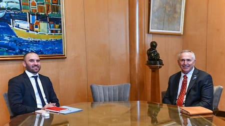 Martín Guzmán y Marc Stanley. Foto: NA.