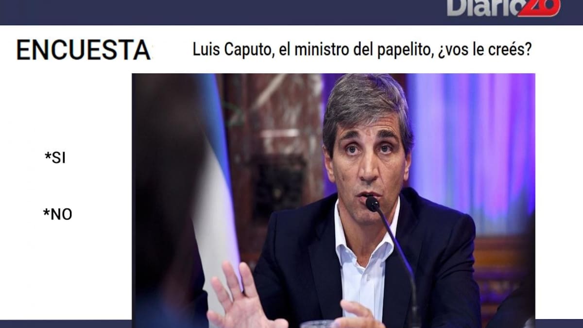 ENCUESTA: Luis Caputo, el ministro del papelito, ¿vos le creés?