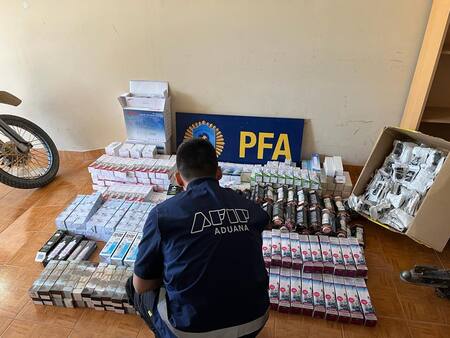 AFIP incautó mercaderia de tecnología en Chubut. Foto: DGA