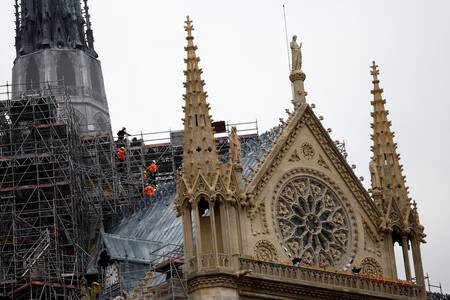 Reconstrucción de Notre Dame. Foto: Reuters