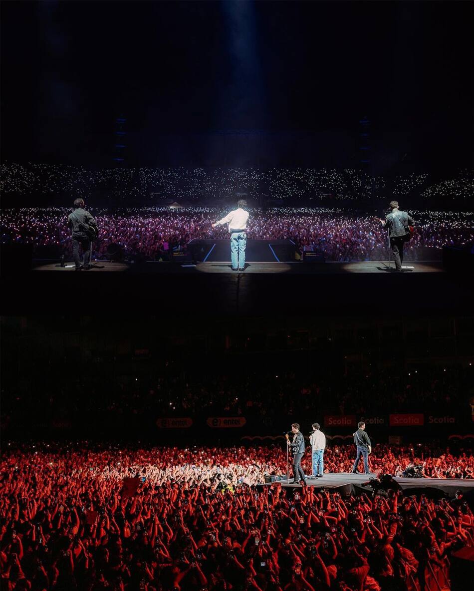 Jonas Brothers en su última recital el Chile - fuente instagram oficial @Jonasbrothers