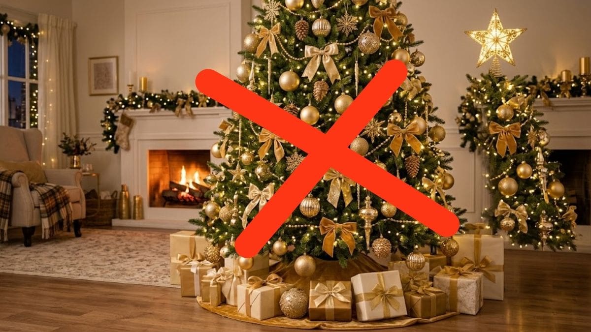El árbol de Navidad con adornos dorados pasó de moda: el color intenso que es tendencia en 2026
