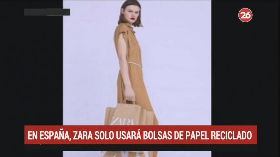 Zara solo usará bolsas de papel reciclado en sus tiendas de España (Canal 26)