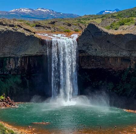 Salto del Agrio, Neuquén. Foto X.