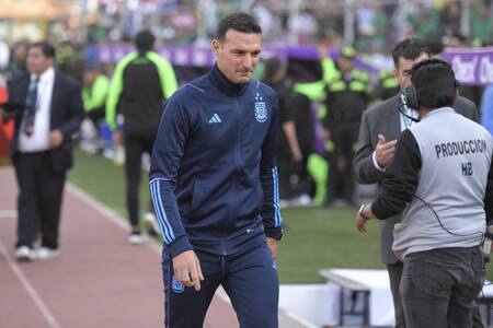 Lionel Scaloni en Bolivia. Foto: Telam.