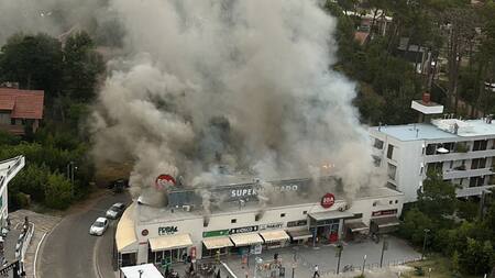 Incendio en Pinamar. Foto: X @regikotsias