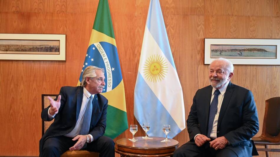 Alberto Fernández y Lula da Silva en Brasil. Foto: NA.