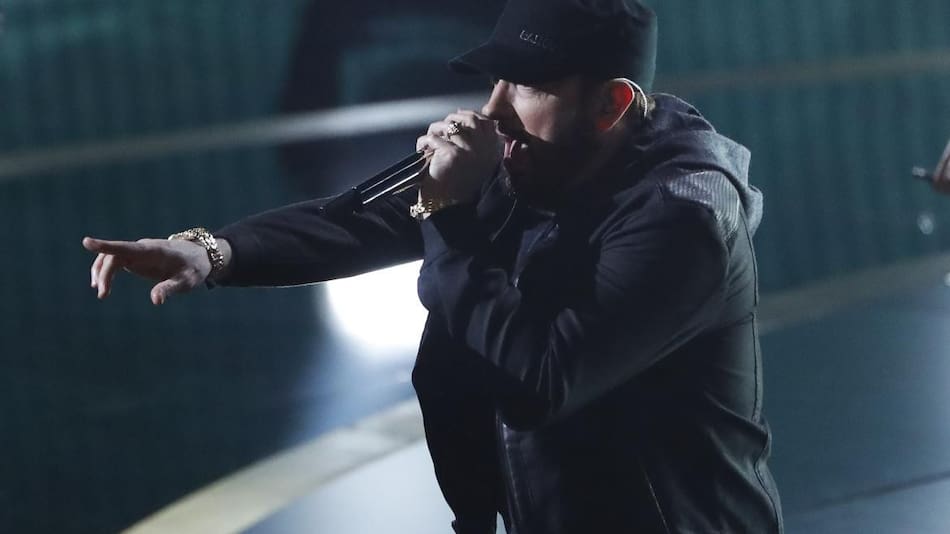 Eminem sorprendió con su presentación en la ceremonia de los Premios Oscar, REUTERS