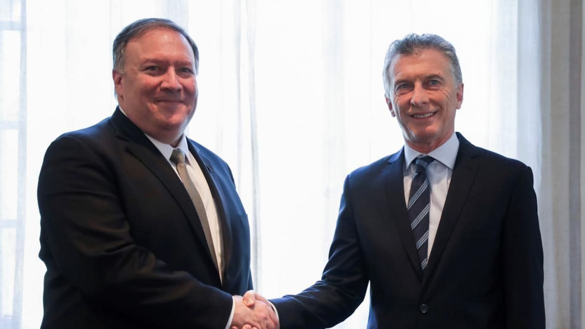 Mike Pompeo y Mauricio Macri en Olivos, Reuters