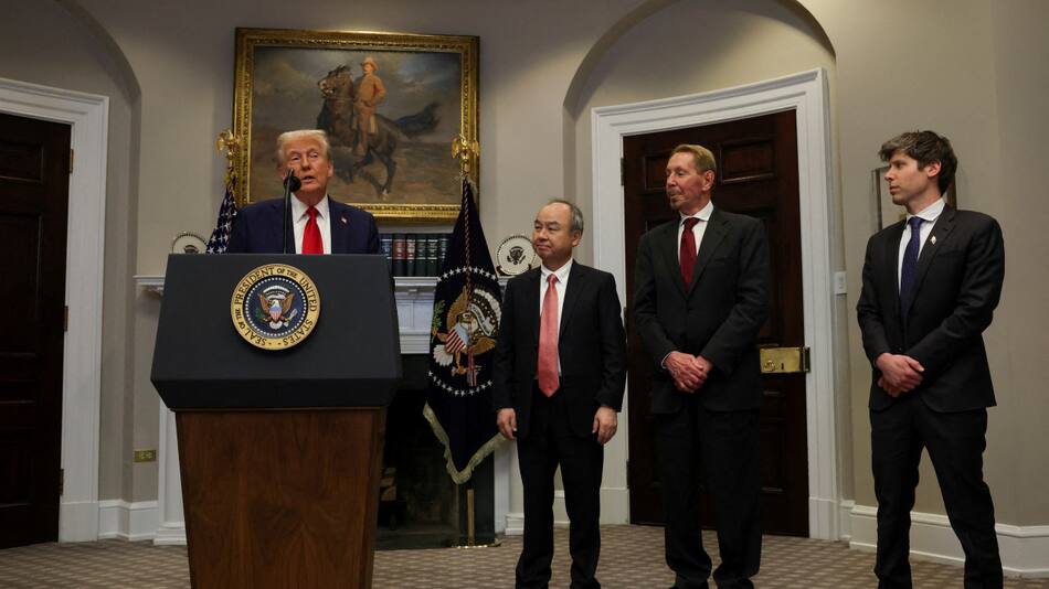 Anuncio de Trump sobre inversión en inteligencia artificial. Foto: REUTERS.