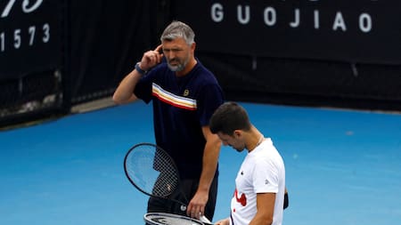 Novak Djokovic y Goran Ivanisevic. Foto: REUTERS.