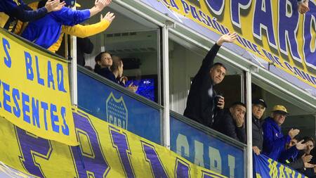 Riquelme en La Bombonera. Foto: NA