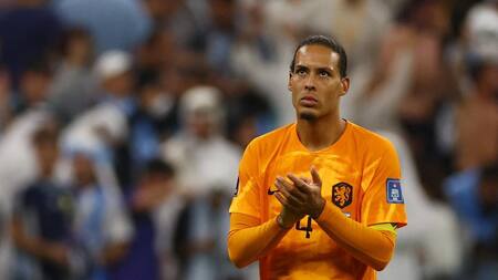 Virgil van Dijk en el Mundial de Qatar. Foto: REUTERS.