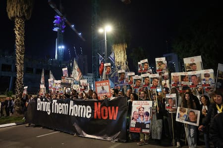 Marcha por los rehenes. Foto: Reuters.