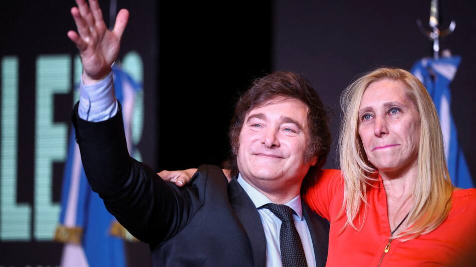 Javier Milei y Karina Milei. Foto: REUTERS.