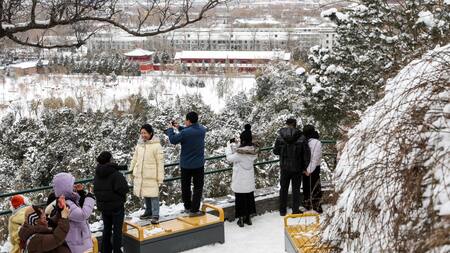 Nevadas y bajas temperaturas en China. Foto: EFE.