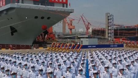 Portaaviones chino Fujian. Foto: EFE.