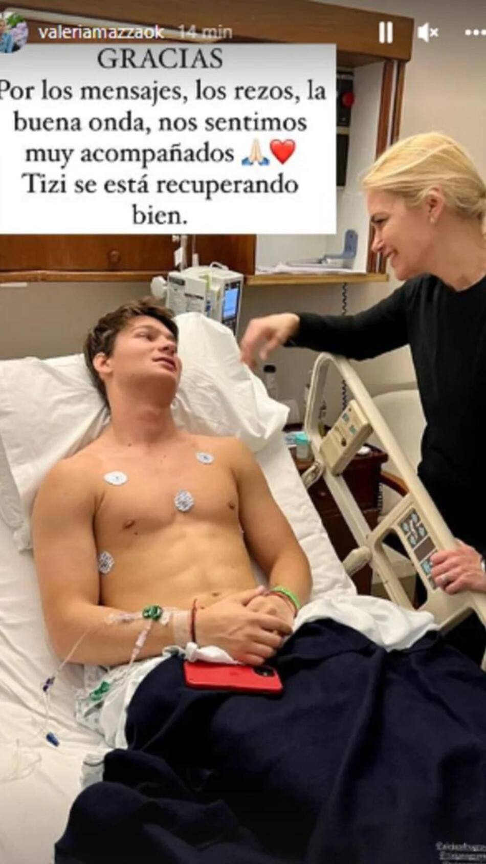 Valeria Mazza agradeció por Instagram tras la operación de su hijo. (Instagram / valeriamazzaok)
