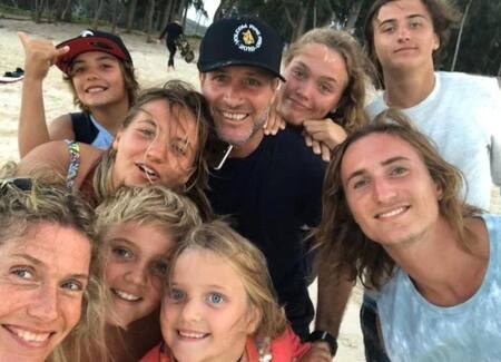 Maru y su familia. Foto: NA.