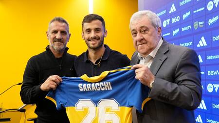 Marcelo Saracchi fue presentado como jugador de Boca Juniors. Foto: Twitter @BocaJrsOficial.