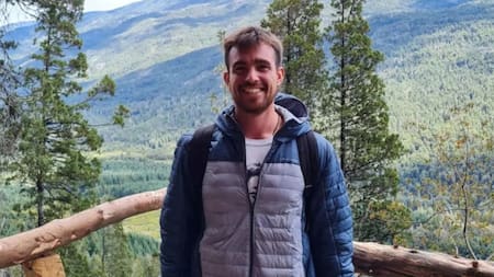 Federico Bruni, argentino desaparecido en Brasil.