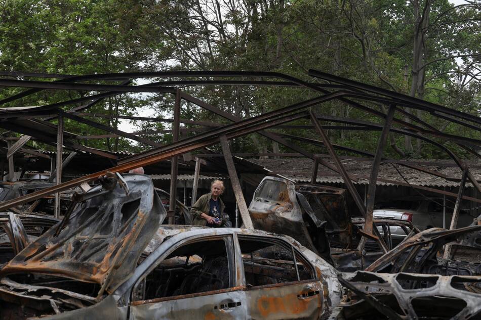 Destrozos en Ucrania por los ataques rusos. Foto: Reuters/Nina Liashonok