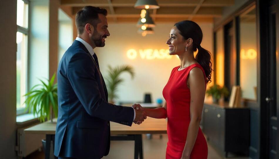 Acuerdo, negocio, trato. Foto: Freepik AI.