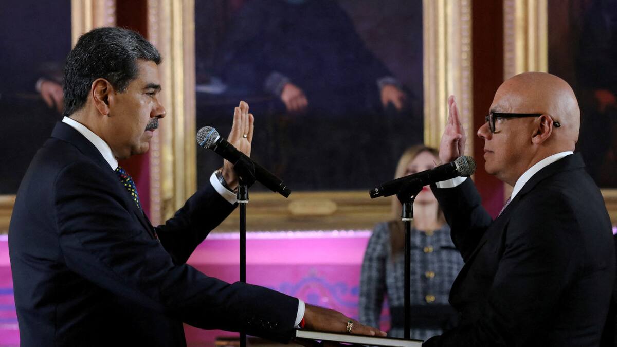 Nicolás Maduro juró como presidente de Venezuela. Foto: Reuters.