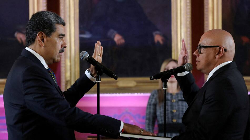 Nicolás Maduro juró como presidente de Venezuela. Foto: Reuters.