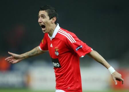 Ángel Di María en el Benfica. Foto: Twitter.
