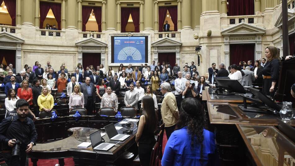 Homenaje a Hebe de Bonafini en la Cámara de Diputados. Foto: Telam.