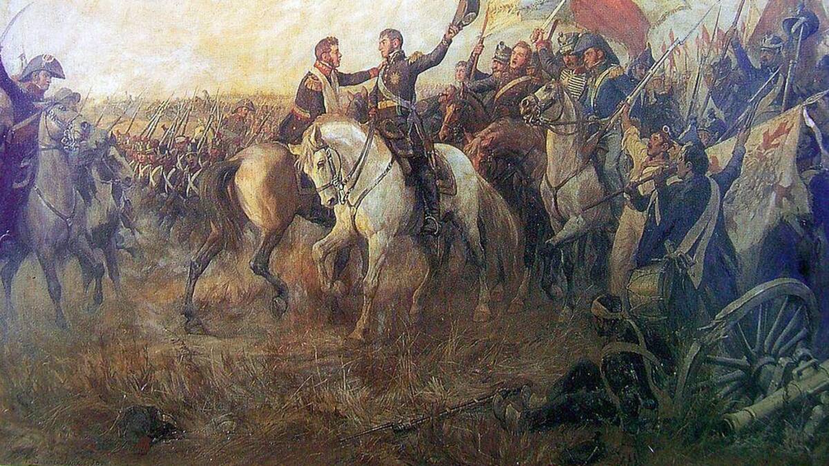 Abrazo de Maipú entre San Martín y O Higgins