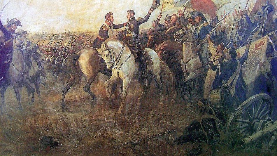 Abrazo de Maipú entre San Martín y O Higgins