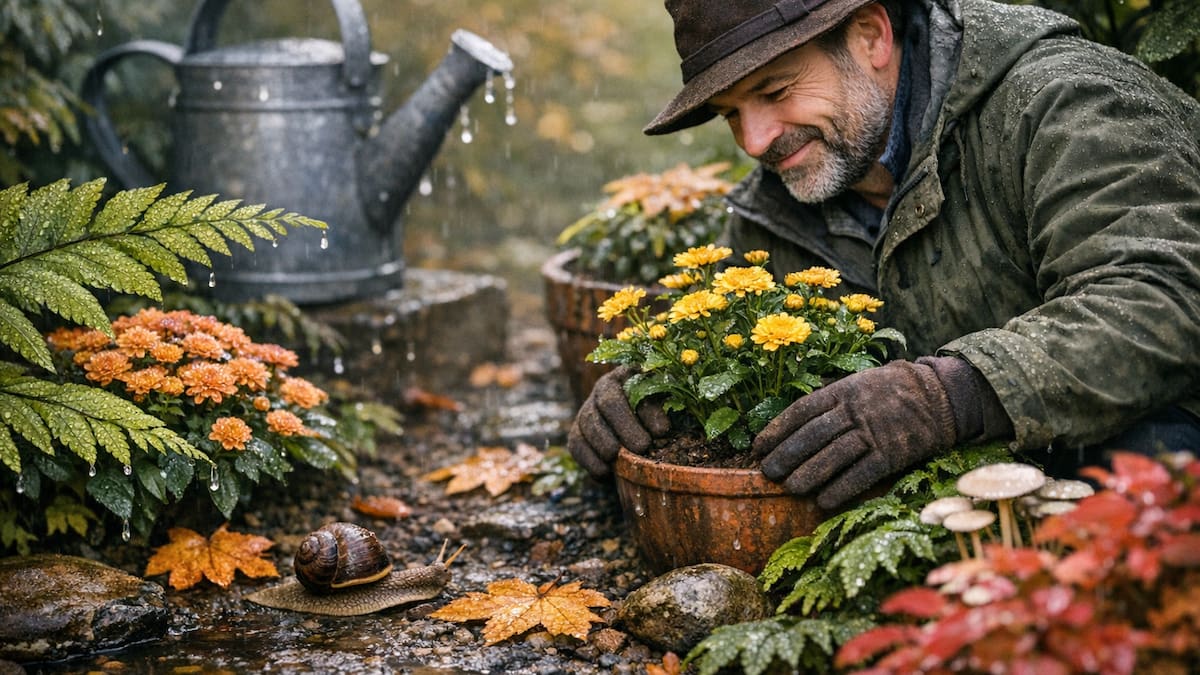 Jardín en otoño