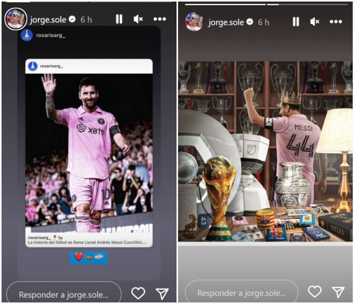 Las historias del papá de Messi. Foto: Instagram.