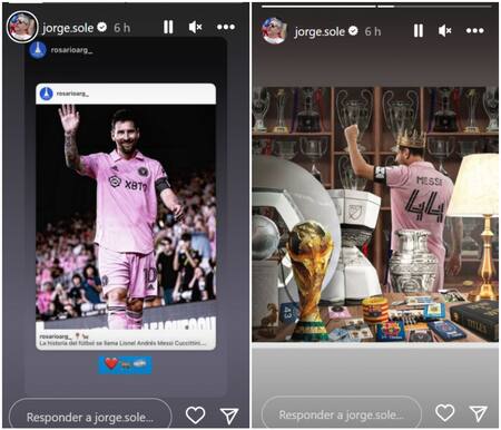 Las historias del papá de Messi. Foto: Instagram.