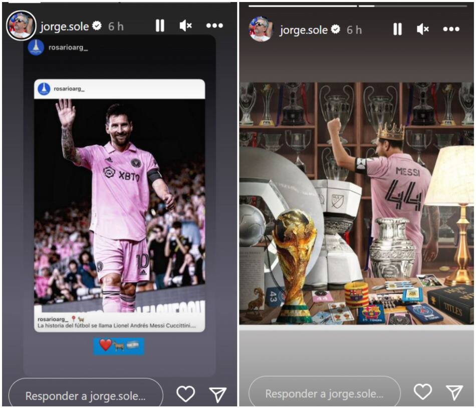 Las historias del papá de Messi. Foto: Instagram.