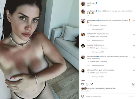 Posteo de Wanda Nara desde sus vacaciones en Instagram