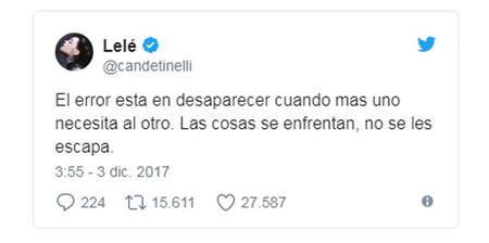 Tuit - Cande Tinelli y Franco Masini - Twitter