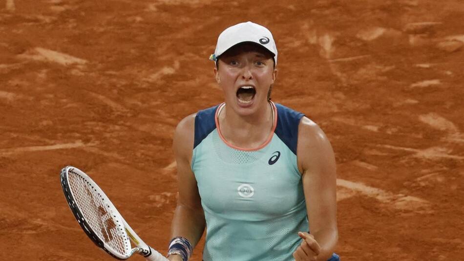 Iga Swiatek en Roland Garros. Foto: REUTERS.