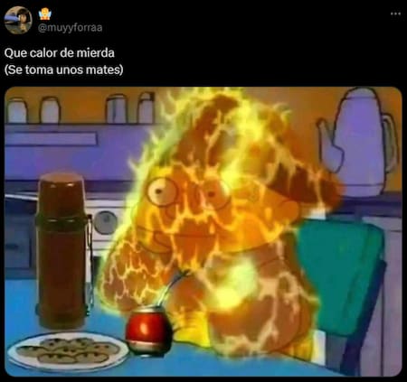 Meme ola de calor. Fuente: X