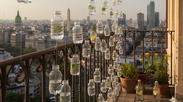 No es decoración: el secreto detrás de las botellas de plástico en los balcones y terrazas