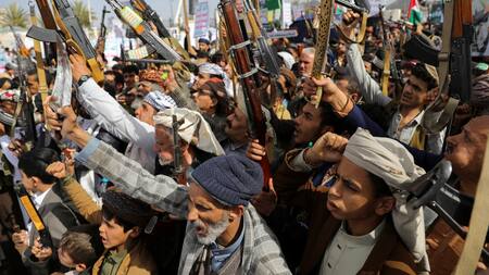 Hutíes del Yemen. Foto: Reuters/Khaled Abdullah