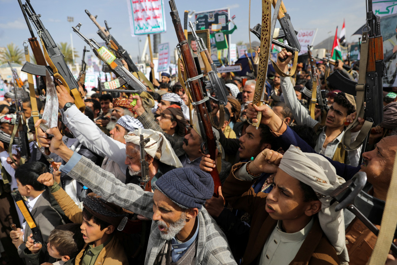 Hutíes del Yemen. Foto: Reuters/Khaled Abdullah