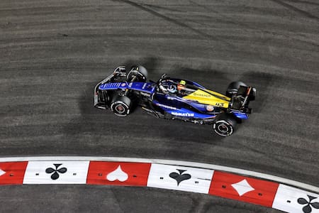 Franco Colapinto en el Gran Premio de Las Vegas. Foto: X @WilliamsRacing.