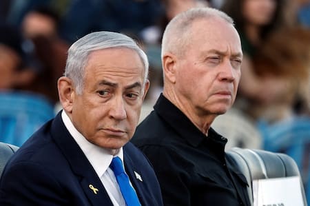 Benjamín Netanyahu y Yoav Gallant. Foto: Reuters.