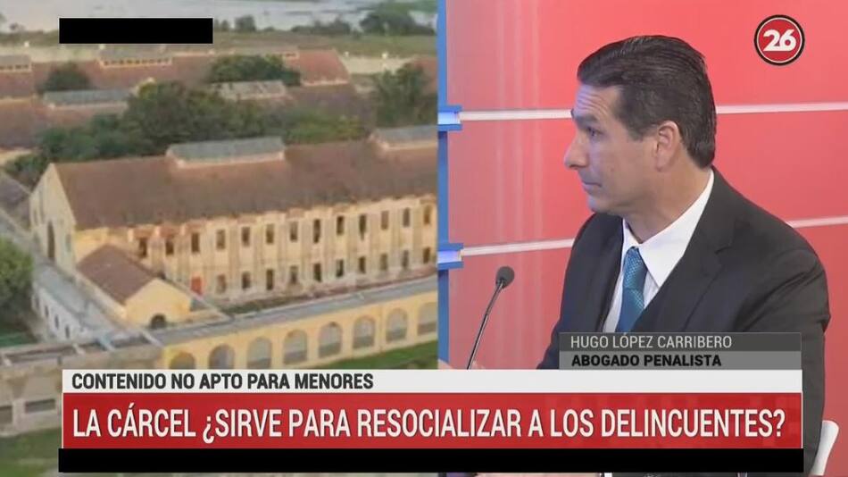 Hugo López Carribero, abogado penalista en Canal 26