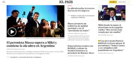 "El País" de España. Foto: Captura de pantalla.
