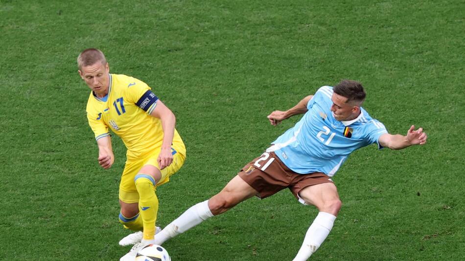 Ucrania vs Bélgica, Eurocopa. Foto: EFE